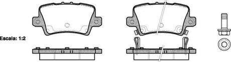 P1306302 WOKING Колодки тормозные дисковые задние Honda Civic ix 1.4 12-,Honda Civic ix 1.8 12-