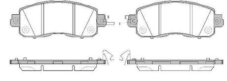 P1417304 WOKING Колодки тормозные дисковые Nissan Teana Altima 13> / Leaf 10> / перед (P14173.04