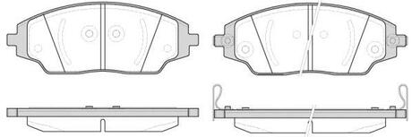 P14373.02 WOKING Колодки тормозные диск. перед. (пр-во Remsa) Chevrolet Aveo T300 (P14373.02) WOKING