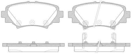 P1470302 WOKING Колодки тормозные дисковые задние Mazda 3 1.5 13-,Mazda 3 2.0 13-,Mazda 3 2.2 13