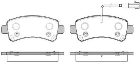 P1488302 WOKING Колодки тормозные дисковые PSA Boxer Jumper Ducato 06> 11> 15> / задн (P14883.02