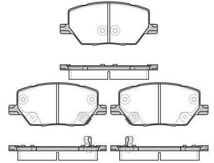 P1740302 WOKING Колодки тормозные дисковые передние Jeep Renegade 1.4 14-,Jeep Renegade 1.6 14-