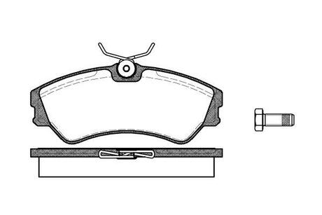 P2833.00 WOKING Тормозные колодки перед. T4 90-03 (TRW) R14