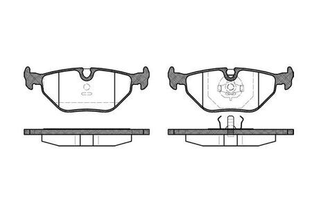 P3653.00 WOKING Тормозные колодки зад. BMW 3(E36, E46)/5(E34)/7(E32) 86-06 (ATE) (123x43,6x16,7)