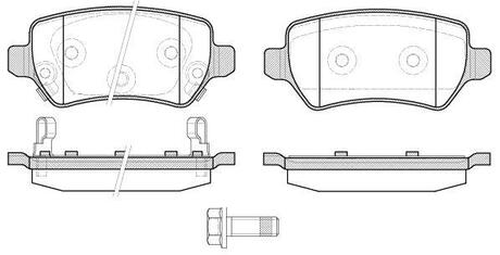 P857322 WOKING Колодки тормозные дисковые задние Kia Ceed 1.4 12-,Kia Ceed 1.6 12-,Kia Ceed spo