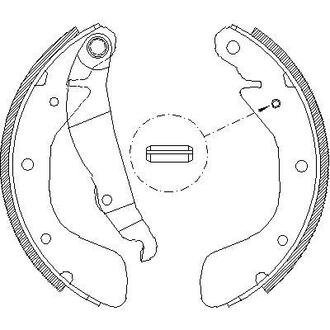 Z4398.00 WOKING Колодки тормозные барабанные