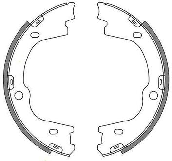 Z4673.00 WOKING Колодки стояночного тормоза (пр-во Remsa) Hyundai ix55 08> H-1 08> (Z4673.00) WOKING