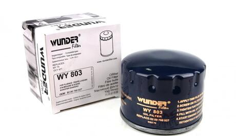 WY803 WUNDER Фільтр мастила Renault Trafic/Vivaro/Kangoo 1.9D/1.5dCi/1.4i/1.6i (64mm)