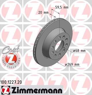 100122720 ZIMMERMANN Тормозной диск