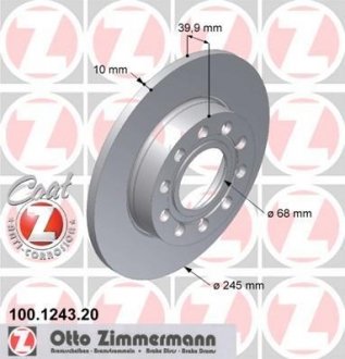 100.1243.20 ZIMMERMANN Диск тормозной