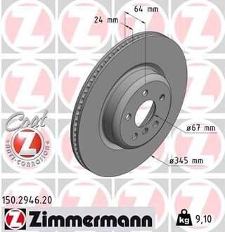 150.2946.20 ZIMMERMANN Диск тормозной