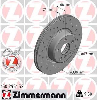 150295152 ZIMMERMANN Диск тормозной SPORT Z