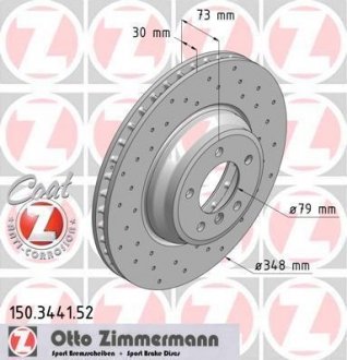 150.3441.52 ZIMMERMANN Диск тормозной