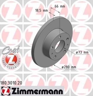 180301020 ZIMMERMANN Тормозной диск