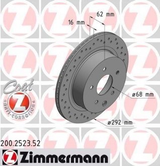 200252352 ZIMMERMANN Диск тормозной