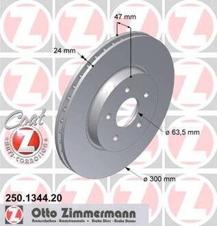 250134420 ZIMMERMANN Тормозной диск