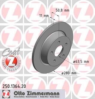250136420 ZIMMERMANN Тормозной диск