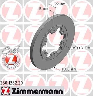 250.1382.20 ZIMMERMANN Диск тормозной