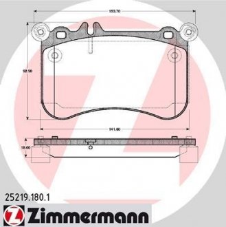 252191801 ZIMMERMANN Колодки тормозные MB W212, W221 5.0i с 2011г