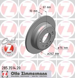 285351420 ZIMMERMANN Тормозной диск