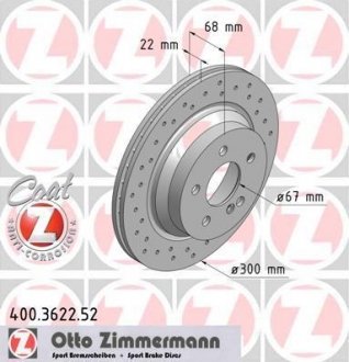 400362252 ZIMMERMANN Гальмiвнi диски Sport/ Coat Z