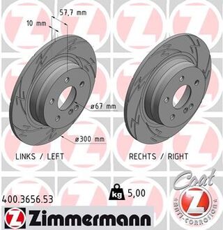 Диск тормозной ZIMMERMANN 400.3656.53