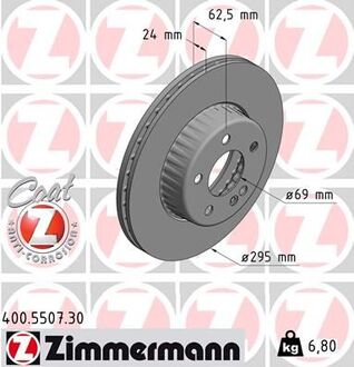 400.5507.30 ZIMMERMANN Диск тормозной