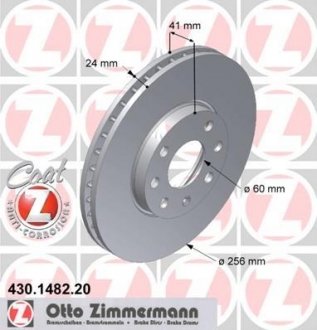 430.1482.20 ZIMMERMANN Тормозной диск