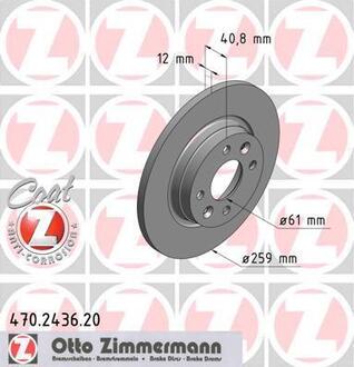 470243620 ZIMMERMANN Тормозной диск