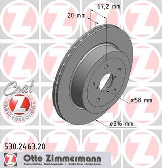530246320 ZIMMERMANN Тормозной диск