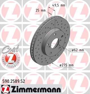 590258952 ZIMMERMANN Тормозной диск