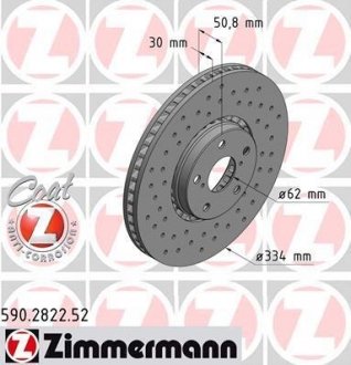 Диск гальмівний ZIMMERMANN 590282252