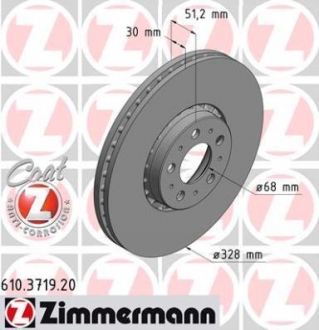 610371920 ZIMMERMANN Тормозной диск