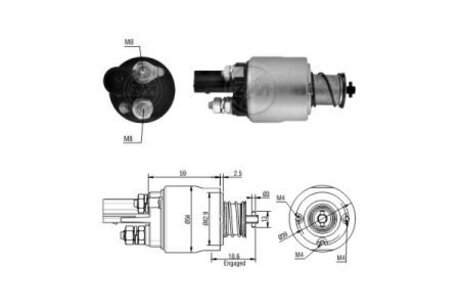 ZM1498 ZM Втягивающее реле стартера