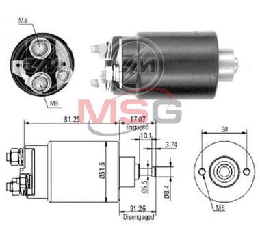 ZM1761 ZM Втягивающее реле стартера