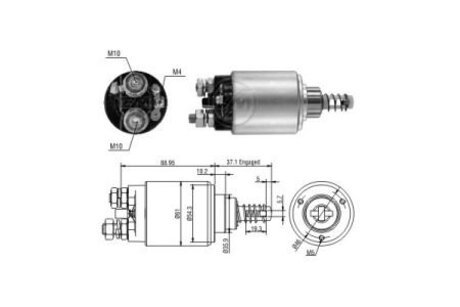 ZM2639 ZM Втягивающее реле стартера