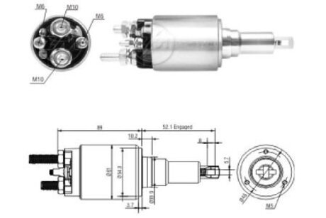 ZM3639 ZM Втягивающее реле стартера