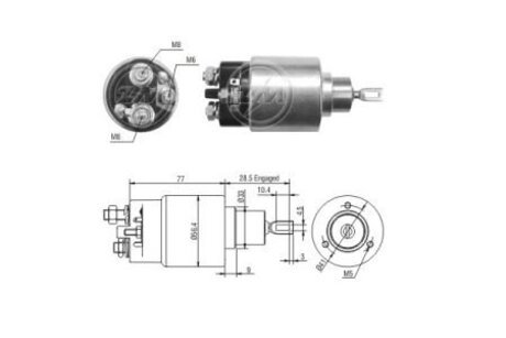 ZM6973 ZM Втягивающее реле стартера