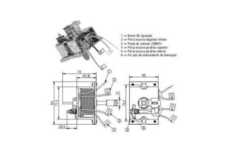 ZM902 ZM Втягивающее реле стартера